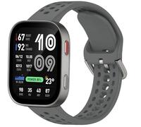 GIOPUEY Bracelet Compatible avec Amazfit Bip Max/Bip 6, Souple silicone Sangle Bracelet [Résistant à l'usure] [Respirant] - dark grey