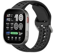GIOPUEY Bracelet Compatible avec Amazfit Bip Max/Bip 6, Souple silicone Sangle Bracelet [Résistant à l'usure] [Respirant] - Black