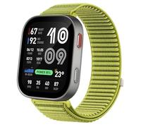 GIOPUEY Bracelet Compatible avec Amazfit Bip Max, Nylon Réglable Boucle Nylon Respirant Sport Loop Bracelet Extérieur Strap Band - Green