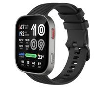 GIOPUEY Bracelet Compatible avec Amazfit Bip Max, Souple Silicone Sangle Bracelet [Résistant à l'usure] [Respirant] - Black