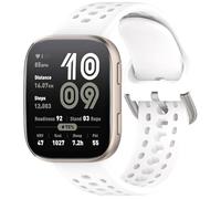 GIOPUEY Bracelet Compatible avec Amazfit Cheetah Round/Cheetah Pro/GTR 4/3/3 Pro, Souple silicone Sangle Bracelet [Résistant à l'usure] [Respirant] - white