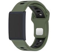 GIOPUEY Bracelet Compatible avec Amazfit Helio Strap, Souple TPU Sangle Bracelet [Conception de couleur d'épissage] - green/black