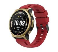 GIOPUEY Bracelet Compatible avec Amazfit T-Rex 3 Pro 44mm, Souple Silicone Sangle Bracelet [Résistant à l'usure] [Respirant] - Red