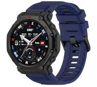GIOPUEY Bracelet Compatible avec Amazfit T-Rex 3 Pro 48mm/Amazfit Trex 3 Pro 48mm, Souple Silicone Sangle Bracelet [Résistant à l'usure] [Respirant] - Midnight Blue