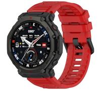 GIOPUEY Bracelet Compatible avec Amazfit T-Rex 3 Pro 48mm/Amazfit Trex 3 Pro 48mm, Souple Silicone Sangle Bracelet [Résistant à l'usure] [Respirant] - Red