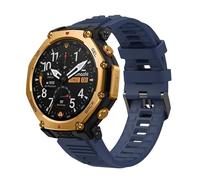 GIOPUEY Bracelet Compatible avec Amazfit T-Rex 3 Pro 48mm, Souple Silicone Sangle Bracelet [Résistant à l'usure] [Respirant] - Midnight Blue
