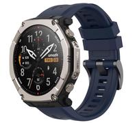 GIOPUEY Bracelet Compatible avec Amazfit T-Rex Ultra 2, Souple Silicone Sangle Bracelet [Résistant à l'usure] [Respirant] - Midnight Blue