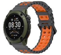 GIOPUEY Bracelet Compatible avec COROS NOMAD, Souple silicone Sangle Bracelet [Résistant à l'usure] [Respirant] - Grey/Orange
