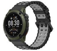 GIOPUEY Bracelet Compatible avec COROS NOMAD, Souple silicone Sangle Bracelet [Résistant à l'usure] [Respirant] - Black/Grey