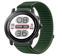 GIOPUEY Bracelet Compatible avec COROS Pace 2, Nylon Réglable Boucle Nylon Respirant Sport Loop Bracelet Extérieur Strap Band - DarkGreen