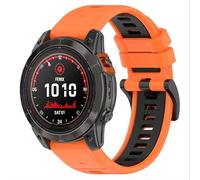 GIOPUEY Bracelet Compatible avec COROS VERTIX 2/2S, Souple TPU Sangle Bracelet [Conception de Couleur d'épissage] - Orange/Black