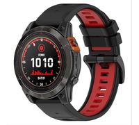 GIOPUEY Bracelet Compatible avec COROS VERTIX 2/2S, Souple TPU Sangle Bracelet [Conception de Couleur d'épissage] - Black/Red