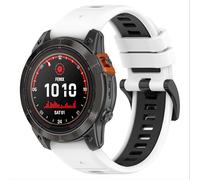 GIOPUEY Bracelet Compatible avec COROS VERTIX 2/2S, Souple TPU Sangle Bracelet [Conception de Couleur d'épissage] - White/Black