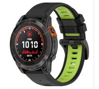 GIOPUEY Bracelet Compatible avec COROS VERTIX 2/2S, Souple TPU Sangle Bracelet [Conception de Couleur d'épissage] - Black/Green