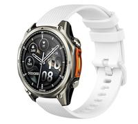 GIOPUEY Bracelet Compatible avec DOOGEE Anywise W1/W1 Pro, Souple Silicone Sangle Bracelet [Résistant à l'usure] [Respirant] - White