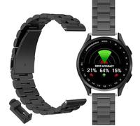 GIOPUEY Bracelet Compatible avec Garmin Approach S50, Acier inoxydable Sangle Bracelet [Résistant à l'usure] - black