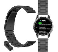 GIOPUEY Bracelet Compatible avec Garmin D2 Air X10, Acier inoxydable Sangle Bracelet [Résistant à l'usure] - black