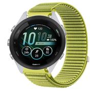 GIOPUEY Bracelet Compatible avec Garmin Forerunner 265S, Nylon Réglable Boucle Nylon Respirant Sport Loop Bracelet Extérieur Strap Band - Green