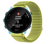 GIOPUEY Bracelet Compatible avec Garmin Forerunner 55, Nylon Réglable Boucle Nylon Respirant Sport Loop Bracelet Extérieur Strap Band - Green