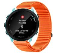 GIOPUEY Bracelet Compatible avec Garmin Forerunner 55, Nylon Réglable Boucle Nylon Respirant Sport Loop Bracelet Extérieur Strap Band - Orange