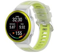 GIOPUEY Bracelet Compatible avec Garmin Forerunner 570 47mm, Souple TPU Sangle Bracelet [Conception de couleur d'épissage] - Green