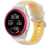 GIOPUEY Bracelet Compatible avec Garmin Forerunner 970, Souple TPU Sangle Bracelet [Conception de couleur d'épissage] - Yellow
