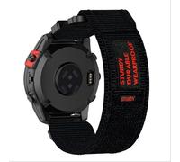 GIOPUEY Bracelet Compatible avec Garmin Instinct 3 45mm/E 45mm, Sangle tressée en Nylon Doux [Unisexe] - Black