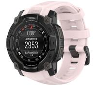 GIOPUEY Bracelet Compatible avec Garmin Instinct 3 50mm, Souple Silicone Sangle Bracelet [Résistant à l'usure] [Respirant] Montre Bracelet - Pink