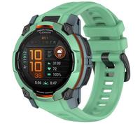 GIOPUEY Bracelet Compatible avec Garmin Instinct 3 50mm, Souple Silicone Sangle Bracelet [Résistant à l'usure] [Respirant] Montre Bracelet - Green