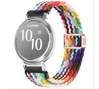 GIOPUEY Bracelet Compatible avec Garmin Lily 2/Claasic/Active, Sangle tressée en Nylon Doux [Unisexe] - Rainbow Colors