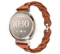 GIOPUEY Bracelet Compatible avec Garmin Lily 2, Souple Silicone Sangle Bracelet [Résistant à l'usure] [Respirant] Montre Bracelet - Brown