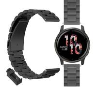 GIOPUEY Bracelet Compatible avec Garmin Venu 2, Acier inoxydable Sangle Bracelet [Résistant à l'usure] - black