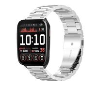 GIOPUEY Bracelet Compatible avec Garmin Venu X1, Acier inoxydable Sangle Bracelet [Résistant à l'usure] - silver