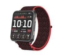 GIOPUEY Bracelet Compatible avec Garmin Venu X1, Sangle tressée en Nylon Doux [Unisexe] - Red/Black