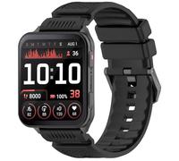 GIOPUEY Bracelet Compatible avec Garmin Venu X1, Souple silicone Sangle Bracelet [Résistant à l'usure] [Respirant] - Black