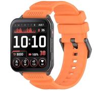 GIOPUEY Bracelet Compatible avec Garmin Venu X1, Souple silicone Sangle Bracelet [Résistant à l'usure] [Respirant] - Orange