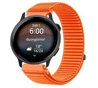 GIOPUEY Bracelet Compatible avec Garmin Vivoactive 6, Nylon Réglable Boucle Nylon Respirant Sport Loop Bracelet Extérieur Strap Band - Orange