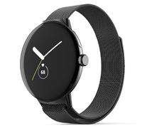 GIOPUEY Bracelet Compatible avec Google Pixel Watch 3 41mm, en Acier Inoxydable Tressé [Magnétique] - Noir