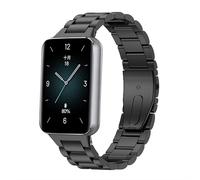 GIOPUEY Bracelet Compatible avec Honor Band 9, Acier Inoxydable Sangle Bracelet [Résistant à l'usure] Montre Bracelet - Black