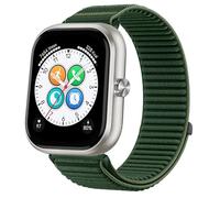 GIOPUEY Bracelet Compatible avec Honor Choice Haylou Watch, Nylon Réglable Boucle Nylon Respirant Sport Loop Bracelet Extérieur Strap Band - DarkGreen