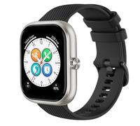 GIOPUEY Bracelet Compatible avec Honor Choice Haylou Watch, Souple Silicone Sangle Bracelet [Résistant à l'usure] [Respirant] - Black