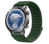 GIOPUEY Bracelet Compatible avec HONOR Watch 5 Pro, Nylon Réglable Boucle Nylon Respirant Sport Loop Bracelet Extérieur Strap Band - DarkGreen