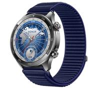 GIOPUEY Bracelet Compatible avec HONOR Watch 5 Pro, Nylon Réglable Boucle Nylon Respirant Sport Loop Bracelet Extérieur Strap Band - DarkBlue