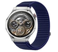 GIOPUEY Bracelet Compatible avec Honor Watch 5 Ultra, Nylon Réglable Boucle Nylon Respirant Sport Loop Bracelet Extérieur Strap Band - Darkblue