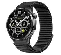 GIOPUEY Bracelet Compatible avec Honor Watch 6, Nylon Réglable Boucle Nylon Respirant Sport Loop Bracelet Extérieur Strap Band - Black