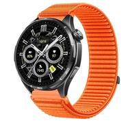 GIOPUEY Bracelet Compatible avec Honor Watch 6, Nylon Réglable Boucle Nylon Respirant Sport Loop Bracelet Extérieur Strap Band - Orange