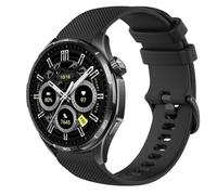 GIOPUEY Bracelet Compatible avec Honor Watch 6, Souple Silicone Sangle Bracelet [Résistant à l'usure] [Respirant] - Black