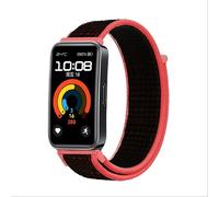 GIOPUEY Bracelet Compatible avec Huawei Band 10/9/8, Sangle tressée en Nylon Doux [Unisexe] - Black/Red