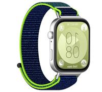 GIOPUEY Bracelet Compatible avec Huawei Wacth Fit 4/Fit 4 Pro/Fit 3, Sangle tressée en nylon doux [unisexe] - Green/Blue