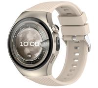 GIOPUEY Bracelet Compatible avec Huawei Watch 5 42mm, Souple silicone Sangle Bracelet [Résistant à l'usure] [Respirant] - Beige